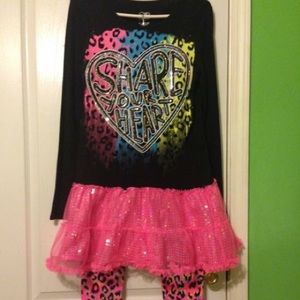 Justice dress with leggings